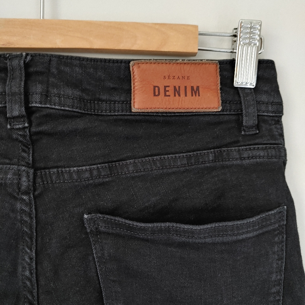 Sezane Perfect Slim Jeans Organic Cotton Black Size 30 - Picture 14 of 16